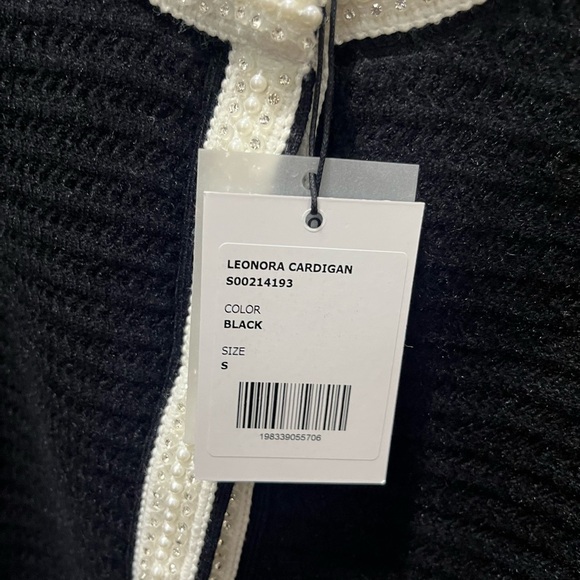 NWT Generation Love Leonora Beaded Knit Cardigan Sweater Black S - Picture 9 of 9